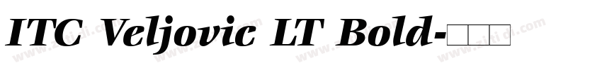 ITC Veljovic LT Bold字体转换